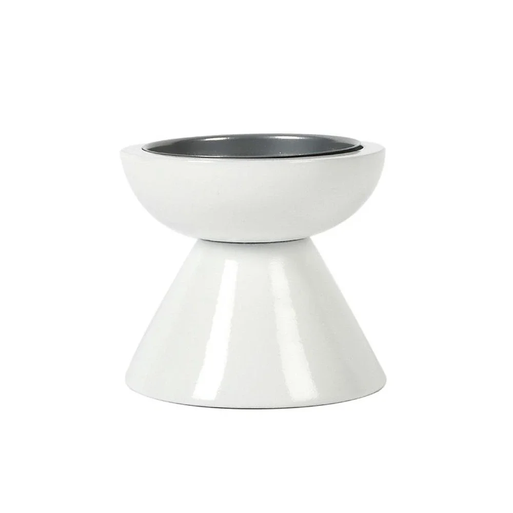 Modern White Candle Holder Minimalist Geometric Table Centerpiece Decor